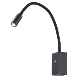 Φωτιστικό Τοίχου-Απλίκα Led Black VK/04232/B/W VKLed Αλουμίνιο