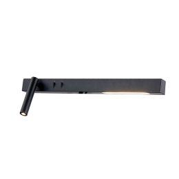 Φωτιστικό Τοίχου-Απλίκα Led Black 60cm VK/04230/B/W/60 VKLed Αλουμίνιο