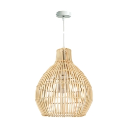 Φωτιστικό Οροφής Rattan 35X40 Brown VK/03146/PE/35 VKLed Rattan, Μέταλλο