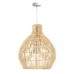 Φωτιστικό Οροφής Rattan 60X70 Brown VK/03146/PE/60 VKLed Rattan, Μέταλλο