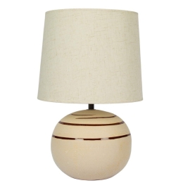 Φωτιστικό Επιτραπέζιο Beige -Brown VK/G2891/L VKLed Κεραμικό
