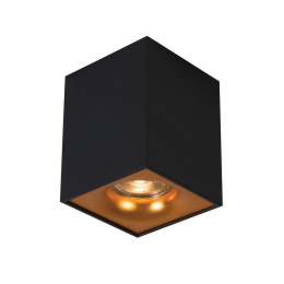 Φωτιστικό Οροφής - Σποτ Black - Gold 82,5x82,5x105mm VK/03085CE/BGD VKLed Αλουμίνιο
