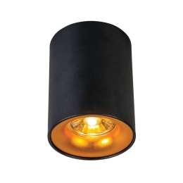Φωτιστικό Οροφής - Σποτ Black - Gold VK/03086CE/BGD VKLed Αλουμίνιο