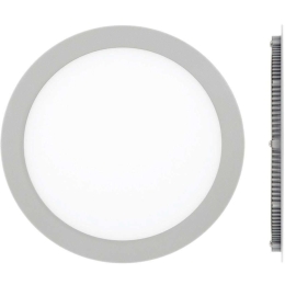 Panel Led Χωνευτό VK/04050/G/W Φ22,5x1,5cm Led 1440Lm 18W 3000K Grey VKLed Στρόγγυλο