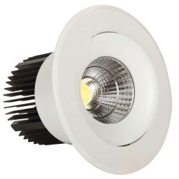 Σποτ Χωνευτό VK/04136/W/W Φ14cm Led 1600Lm 20W 3000K White VKLed Στρόγγυλο