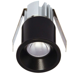 Σποτ Χωνευτό VK/04146/B/W Φ3,5cm Led 180-200Lm 3W 3000K Dimmable Black VKLed Στρόγγυλο