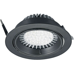 Σποτ Χωνευτό VK/03115/B Φ16x3,2cm 1xGU10/G53 50W Black VKLed Στρόγγυλο