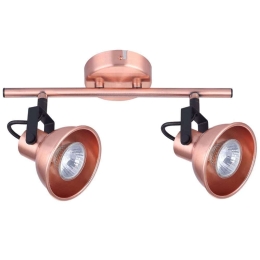 Σποτ Οροφής Διπλό VK/03106CE/2/COP 30x16,5cm 2xGU10 35W Copper-Black VKLed