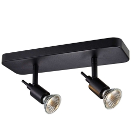 Σποτ Οροφής Διπλό VK/03078CE/2/B 30x14,1cm 2xGU10 35W Black VKLed