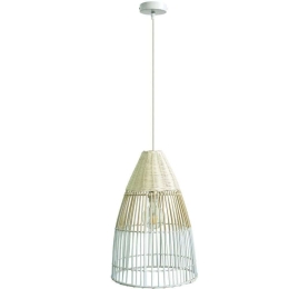 Φωτιστικό Οροφής Μπαμπού VK/03125PE/30 Φ30x40cm 1xΕ27 60W White-Natural VKLed