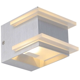 Φωτιστικό Τοίχου VK/03077WA/AL 10x8cm 1xG9 42W Grey-Clear VKLed