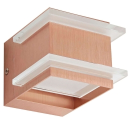 Φωτιστικό Τοίχου VK/03077WA/COP 10x8cm 1xG9 42W Copper-Clear VKLed
