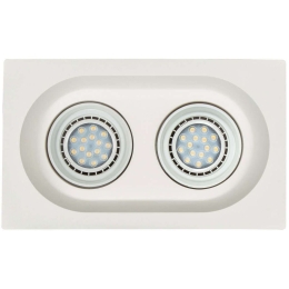 Φωτιστικό Οροφής Χωνευτό Διπλό VK/09009 40,6x25x7,5cm 1xG53 50W White VKLed