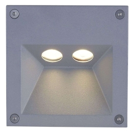 Φωτιστικό Τοίχου VK/02106/G/W 11,4x11,4cm Led 169Lm 2W 3000K IP65 Grey VKLed
