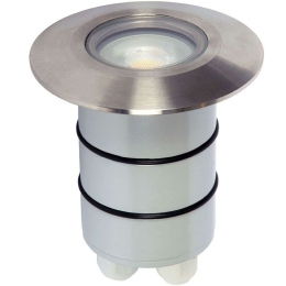 Φωτιστικό Δαπέδου Χωνευτό VK/01052/MC Φ10x9,6cm 1xGU10 35W IP65 Nickel VKLed