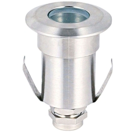 Φωτιστικό Δαπέδου Χωνευτό VK/02117/W/10 Φ4,2x7,5cm Led 180Lm 1W 3000K IP68 Inox VKLed