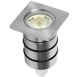 Φωτιστικό Δαπέδου Χωνευτό VK/01055/70/MC 5x5x7cm 1xGU10 35W IP65 Nickel VKLed
