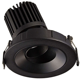Σποτ Χωνευτό VK/04346/B/C Φ11,5cm Led 870Lm 12W 4000K Black VKLed Στρόγγυλο