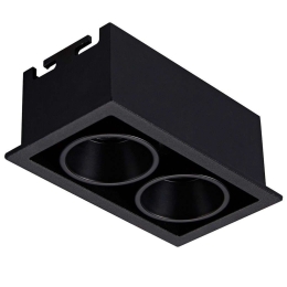 Σποτ Χωνευτό VK/04299/B/C/2 9,9x5,6x4,5cm Led 947Lm 7W 4000K Black VKLed Ορθογώνιο