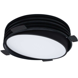 Σποτ Χωνευτό VK/04348/B/W/55 Φ48,6x8,8cm Led 3100Lm 40W 3000K Black VKLed Στρόγγυλο