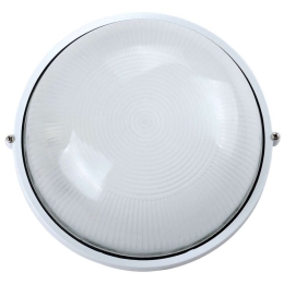 Φωτιστικό Τοίχου VK/01014/W Φ24x12,8cm 1xE27 60W IP44 White VKLed
