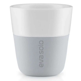 Φλυτζάνια Espresso Πορσελάνινα (Σετ 2Τμχ) 501044 80ml Light Grey Eva Solo Πορσελάνη,Σιλικόνη