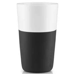 Φλυτζάνια Latte Πορσελάνινα (Σετ 2Τμχ) 501003 360ml Black Eva Solo Πορσελάνη,Σιλικόνη
