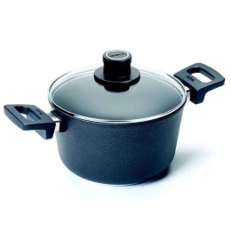 Κατσαρόλα Αντικολλητική Titanium Nowo 120ILL 20cm 3lt Clear-Black Woll 20cm Αλουμίνιο