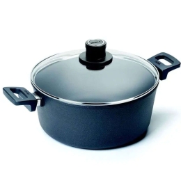 Κατσαρόλα Αντικολλητική Titanium Nowo 128ILL 28cm 6lt Clear-Black Woll 28cm Αλουμίνιο