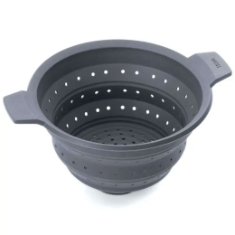 Σουρωτήρι Ατμού Αναδιπλούμενο SI28 28cm Black Woll Σιλικόνη