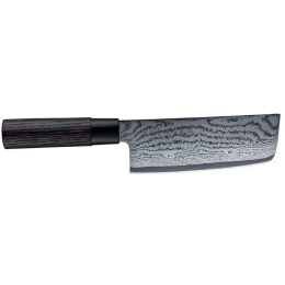 Μαχαίρι Nakiri Shippu Black FD-1598 16,5cm Από Δαμασκηνό Ατσάλι Silver-Black Tojiro Ατσάλι,Ξύλο