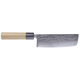 Μαχαίρι Nakiri Shippu FD-598 16,5cm Από Δαμασκηνό Ατσάλι Silver-Natural Tojiro Ατσάλι,Ξύλο