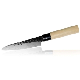 Μαχαίρι Γενικής Χρήσης Hammered F-1111 13cm Silver-Natural Tojiro Ατσάλι,Ξύλο