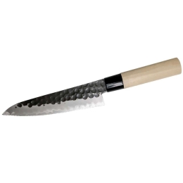 Μαχαίρι Chef Hammered F-1114 18cm Silver-Natural Tojiro Ατσάλι,Ξύλο