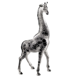 Διακοσμητική Καμηλοπάρδαλη Giraffe 565TNL1199 20x8x45cm Silver Aberto Design Πολυέστερ