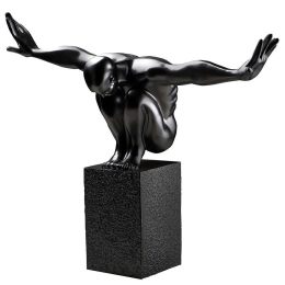 Διακοσμητικό Αγαλματίδιο Sauter 891TNL3667 50x20x43cm Black Aberto Design Πολυέστερ