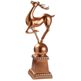 Διακοσμητικό Ελάφι Deer Pose 565TNL1186 15x21x57cm Copper Aberto Design Πολυέστερ