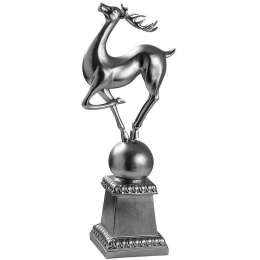 Διακοσμητικό Ελάφι Deer Pose 565TNL1187 15x21x57cm Silver Aberto Design Πολυέστερ
