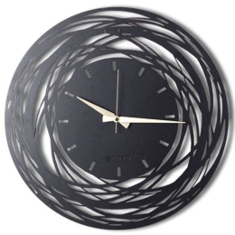 Ρολόι Τοίχου Watch 805BSG1112 70x70cm Black Wallity Μέταλλο