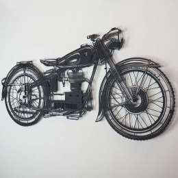 Διακοσμητικό Τοίχου Cafe Racer 507ATP1114 47x100cm Black Wallity Ατσάλι