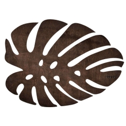 Σουπλά Monstera (Σετ 4Τμχ) 790PYN1123 33x45cm Wenge Hermia Ξύλο