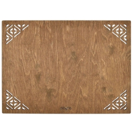 Σουπλά Corpat (Σετ 4Τμχ) 790PYN1106 33x45cm Walnut Hermia Ξύλο