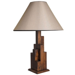 Φωτιστικό Επιτραπέζιο Kule 534LUN1126 Φ45x57cm E27 60W Walnut-Beige Opviq