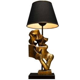Φωτιστικό Επιτραπέζιο Lecture 390FLH1726 23x23x57cm E27 45 60W Black-Gold Opviq