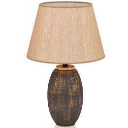 Φωτιστικό Επιτραπέζιο 687HMY1591 Φ30x46cm E27 60W Gold-Grey Opviq