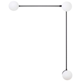 Φωτιστικό Τοίχου Domino 942FLG1286 60x16x78cm 3xG9 10W Black Opviq