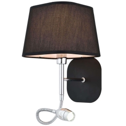 Φωτιστικό Τοίχου - Απλίκα 301AUR1510 18x22x51cm 1xE14 40W Silver-Black Opviq