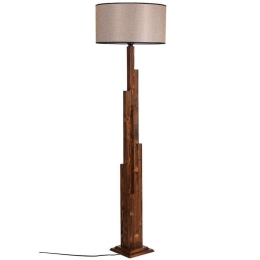 Φωτιστικό Δαπέδου Kule 534LUN2222 Φ45x168cm E27 60W Walnut-Beige Opviq