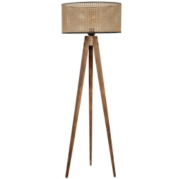 Φωτιστικό Δαπέδου Tripod 534LUN3290 Φ45x153cm E27 60W Brown-Beige Opviq