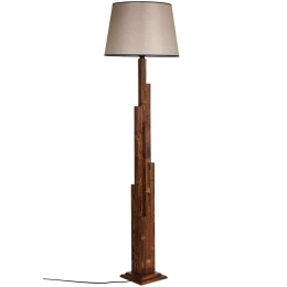Φωτιστικό Δαπέδου Kule 534LUN2225 Φ35/45x165cm E27 60W Walnut-Beige Opviq